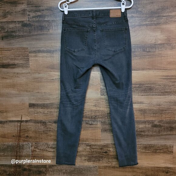 Madewell Jeans 27 Skinny 9" High Rise Black Sea Wash H2230 Tummy Control Stretch - Picture 2 of 12